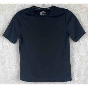 Athletic Works Performance Tee Boys Large (10-12) Black Short Sleeve T-Shirt